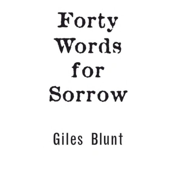 4/$30 Bundle; "Forty Words For Sorrow" by Giles Blunt - Picture 2 of 4